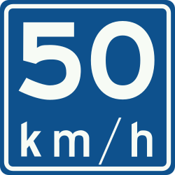Bord A4: Adviessnelheid
