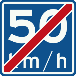 Bord A5: Einde adviessnelheid