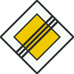 Bord B2: Einde voorrangsweg
