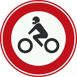 Bord C11: Gesloten voor motorfietsen