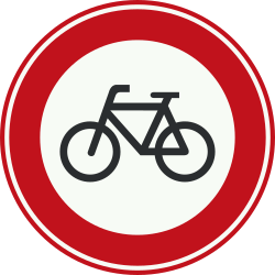 Bord C14: Gesloten voor fietsen en niet-gemotoriseerde wagens