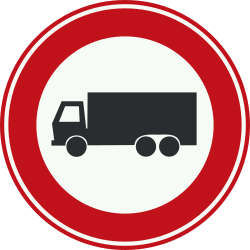 Bord C7: Gesloten voor vrachtauto's