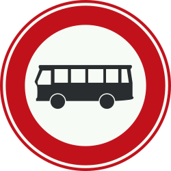Bord C7a: Gesloten voor autobussen