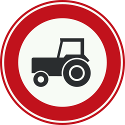 Bord C8: Gesloten voor langzame motorvoertuigen
