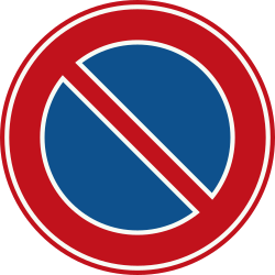 Bord E1: Parkeerverbod