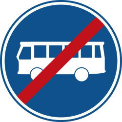 Bord F14: Einde busbaan of -strook