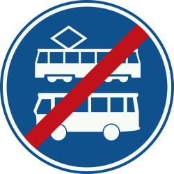 Bord F18: Einde bus- en trambaan