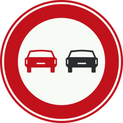 Bord F1: Inhaalverbod