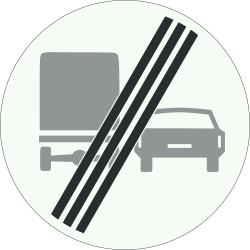 Bord F4: Einde inhaalverbod door vrachtauto's