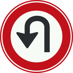 Bord F7: Keerverbod