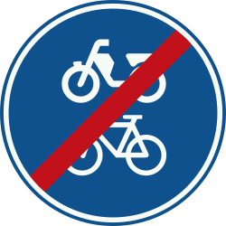 Bord G12b: Einde fiets/bromfietspad