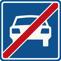Bord G4: Einde autoweg