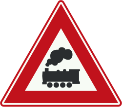 Bord J11: Overweg zonder slagbomen