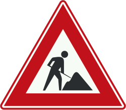 Bord J16: Werk in uitvoering