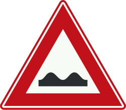 Bord J1: Slechte weg