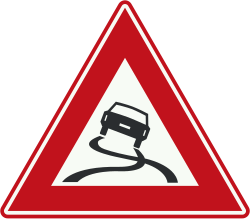 Bord J20: Slipgevaar