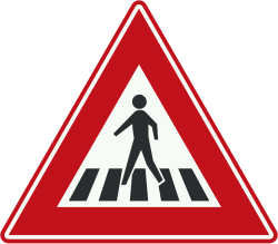 Bord J22: Voetgangersoversteekplaats (Zebrapad)