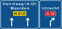 Bord K11: Voorsorteren bij kruispunt