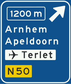 Bord K2: Voorwegwijzer afrit