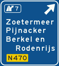 Bord K2: Voorwegwijzer afrit