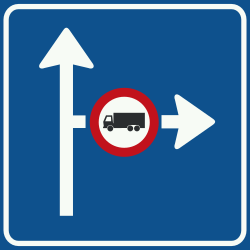 Bord L10: Vooraanduiding verkeersmaatregel