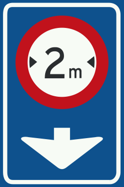 Bord L12: Verkeersbord geldt alleen voor de aangegeven rijstrook