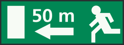 Bord L19-links: Dichtstbijzijnde uitgang links