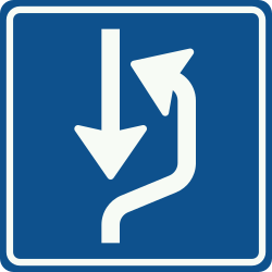 Bord L20: Uitwijkplaats rechts