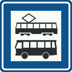 Bord L3a: Tram/bushalte