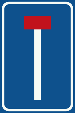 Bord L8: Doodlopende weg