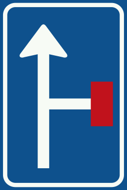Bord L9: Vooraanduiding doodlopende weg
